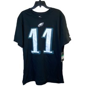 NWT Philadelphia Eagles Carson Wentz Nike Green Number 11 T-Shirt Size XL